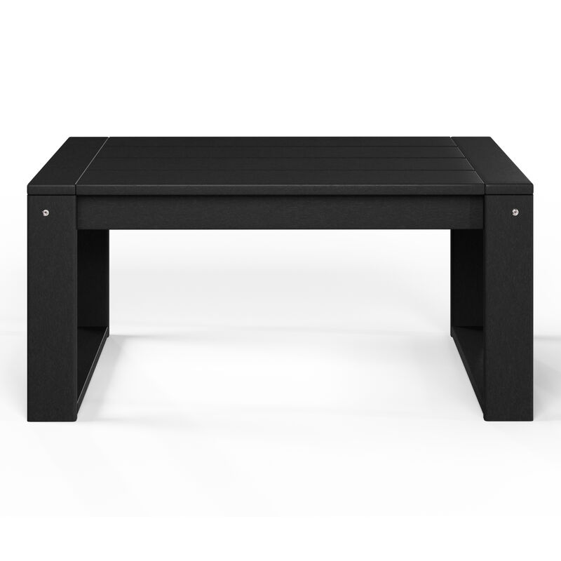 WestinTrends Modern Outdoor HDPE Rectangle Patio Coffee Table