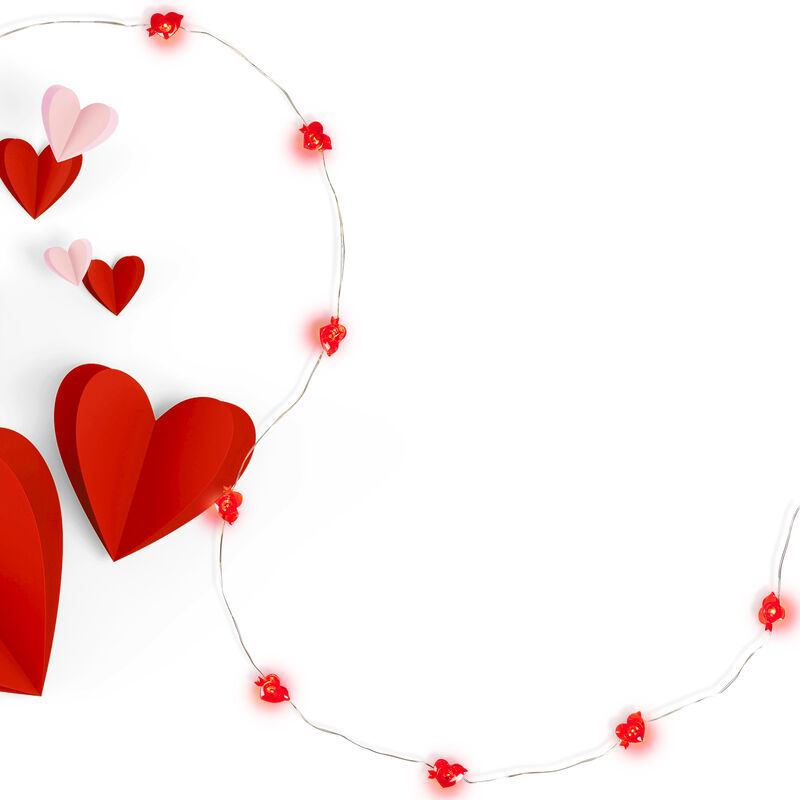 20-Count Valentine's Day Heart and Arrow LED Fairy Lights  6.25ft  Copper Wire image number 2