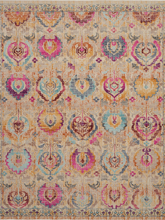 Vintage Kashan VKA04 Ivory/Multicolor 7'10" x 9'10" Rug