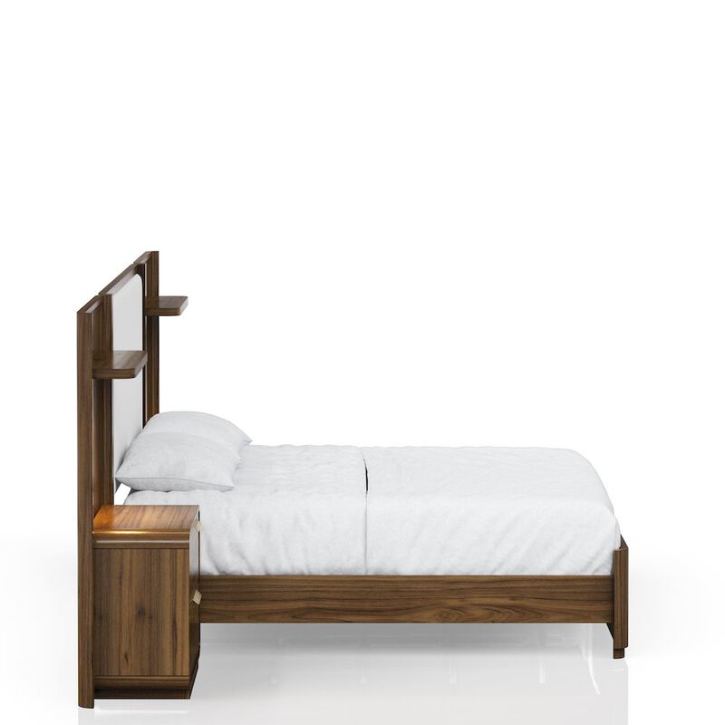 Summerfield King Upholstered Wall Bed in Walnut Finish