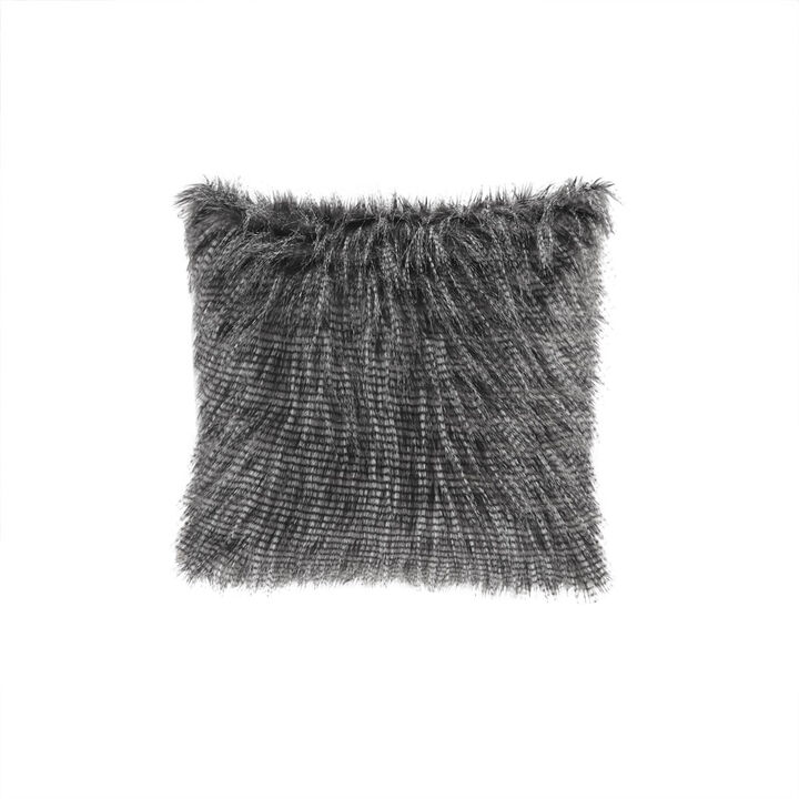 Gracie Mills Acevedo Plush Faux Fur Square Pillow