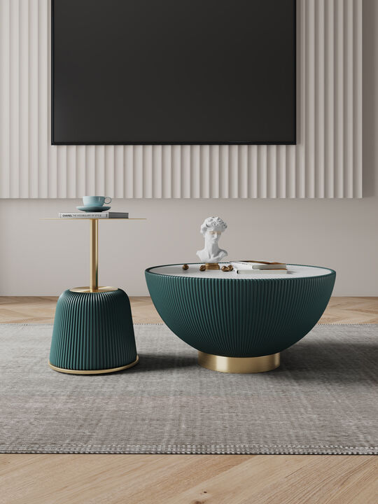 Anderson Green Coffee Table and Accent Table
