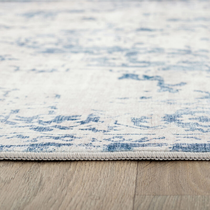 World Rug Gallery Traditional Vintage Distressed Washable Non Slip Area Rug:  Stain & Fade-Resistant,  Low Pile image number 2