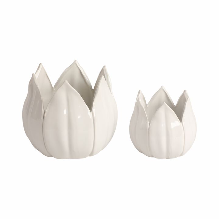 Tulip Petal Planter Pot (Set of 2)