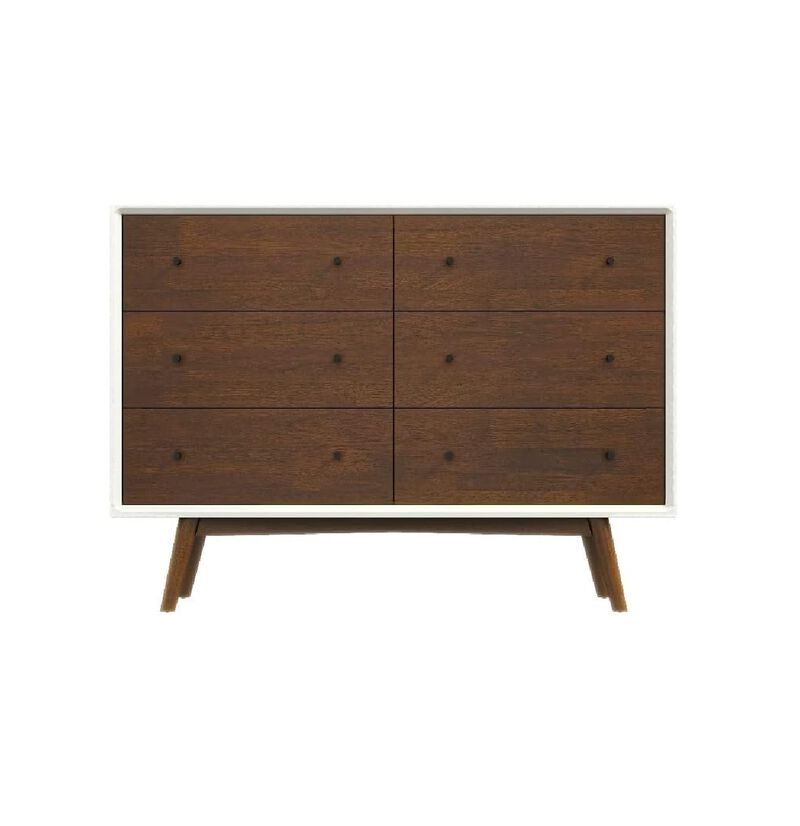 Ashcroft Furniture Co Caroline Mid Century Modern Solid Wood Dresser
