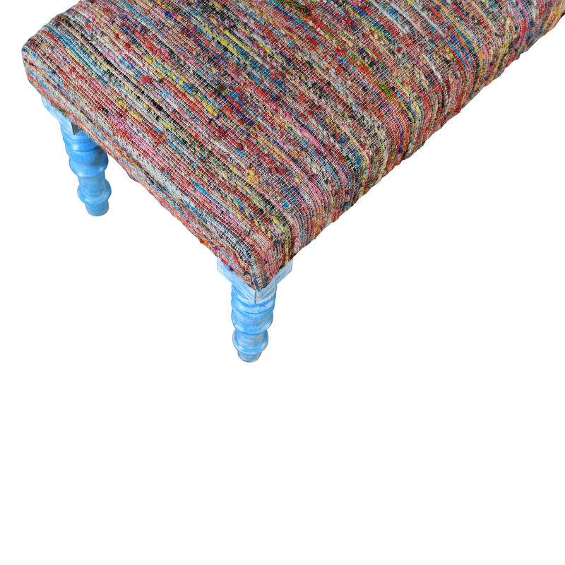 Ava Rainbow Striped Accent Bench image number 6