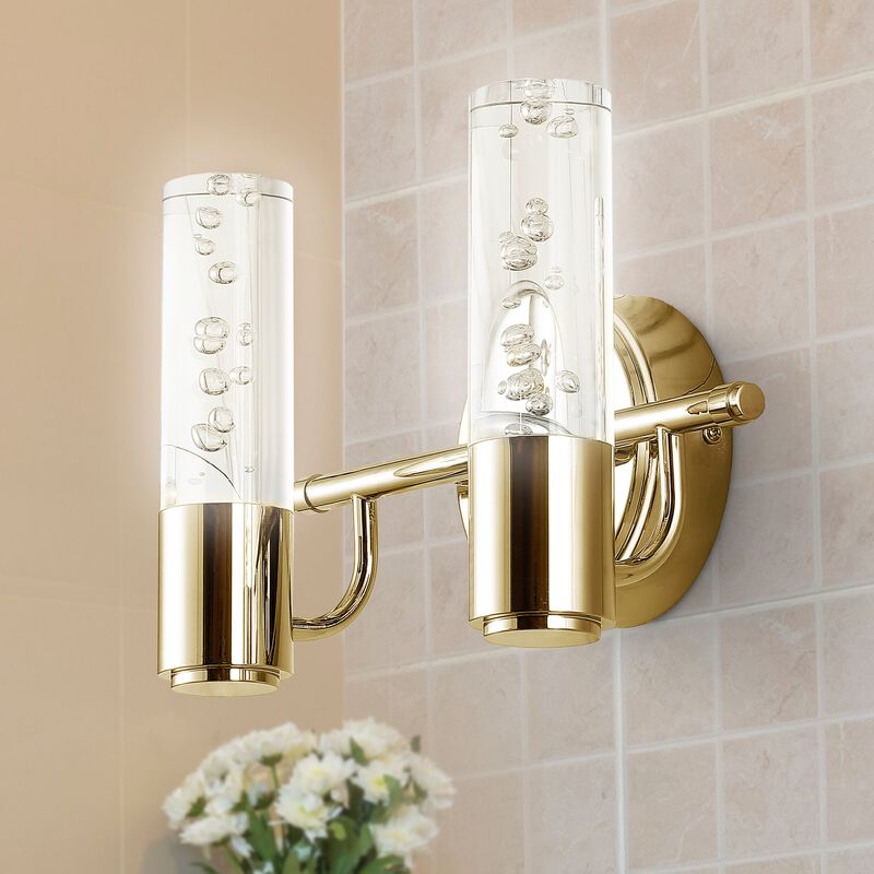 Bolha Minimalist Modern Bubble Acrylic/Iron Integrated LED Vanity Light