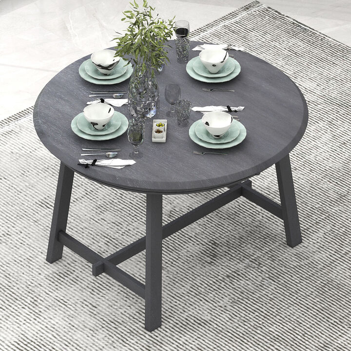 Merax Wood Round Extendable Dining Table