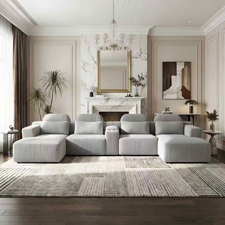 Kupkex U-Shaped Sectional Sofa