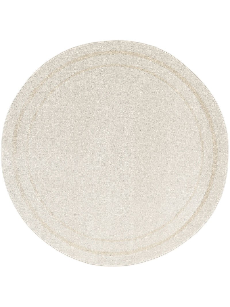 Nourison Essentials NRE02 Ivory/Gold 6' x Round Rug image number 0