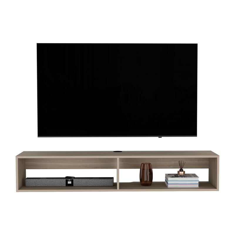 Floating Tv Stand Moore, Living Room, White Oak