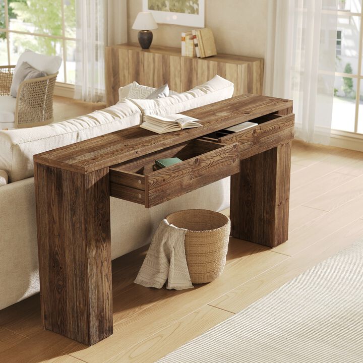 Tribesigns Console Table with Drawers