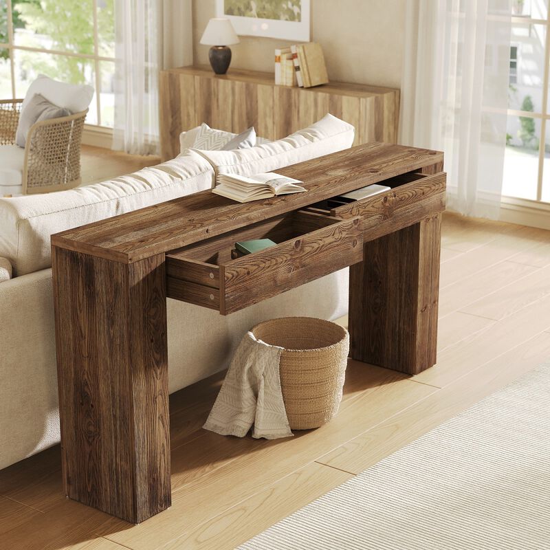 Tribesigns Console Table with Drawers image number 1