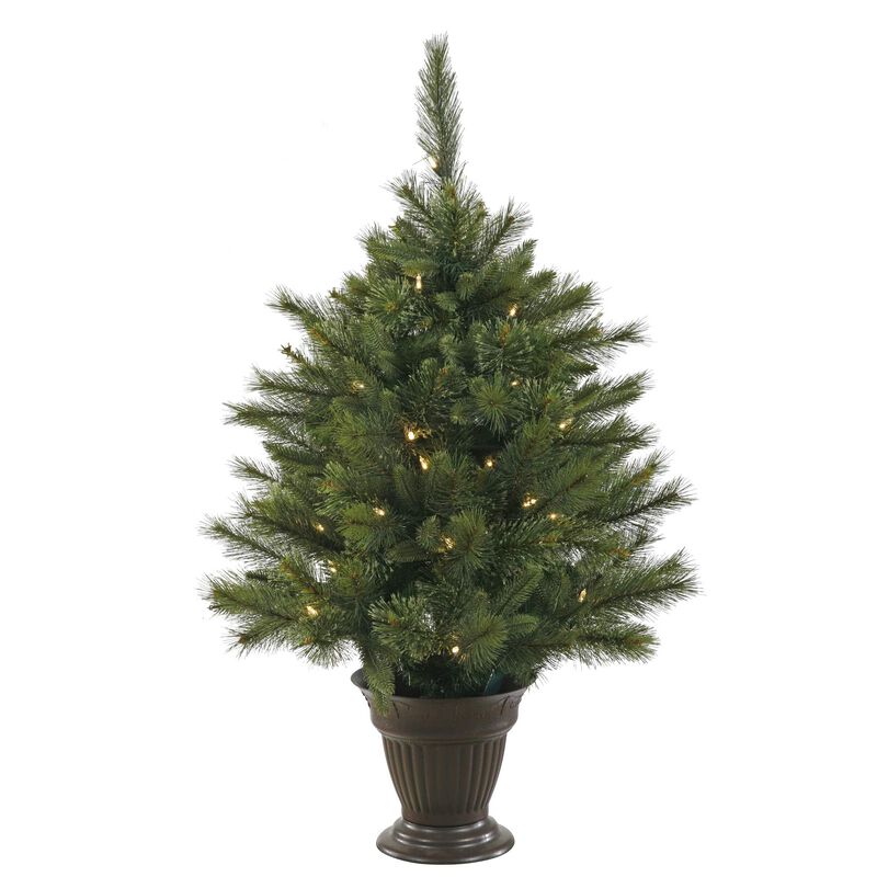Vickerman Cashmere Tree 50 Warm White LED, Battery Operated with Timer, 3.5-Feet by 28-Inch image number 0