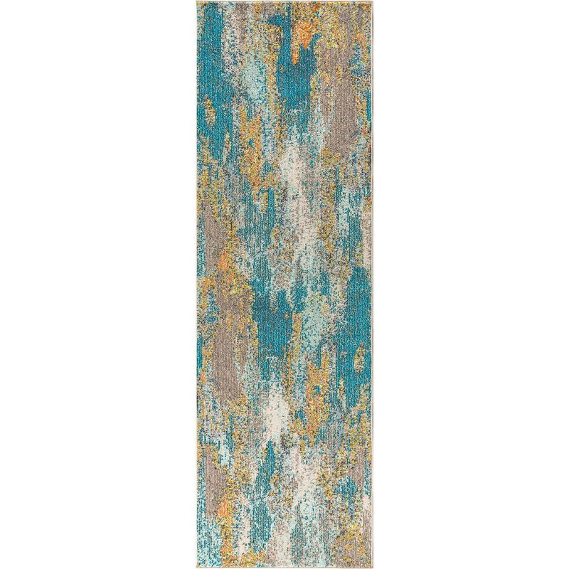 Contemporary Pop Modern Abstract Vintage Waterfall Area Rug