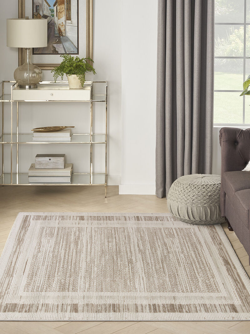 Serenity Home SRH07 Mocha/Ivory 3'11" x 5'11" Rug