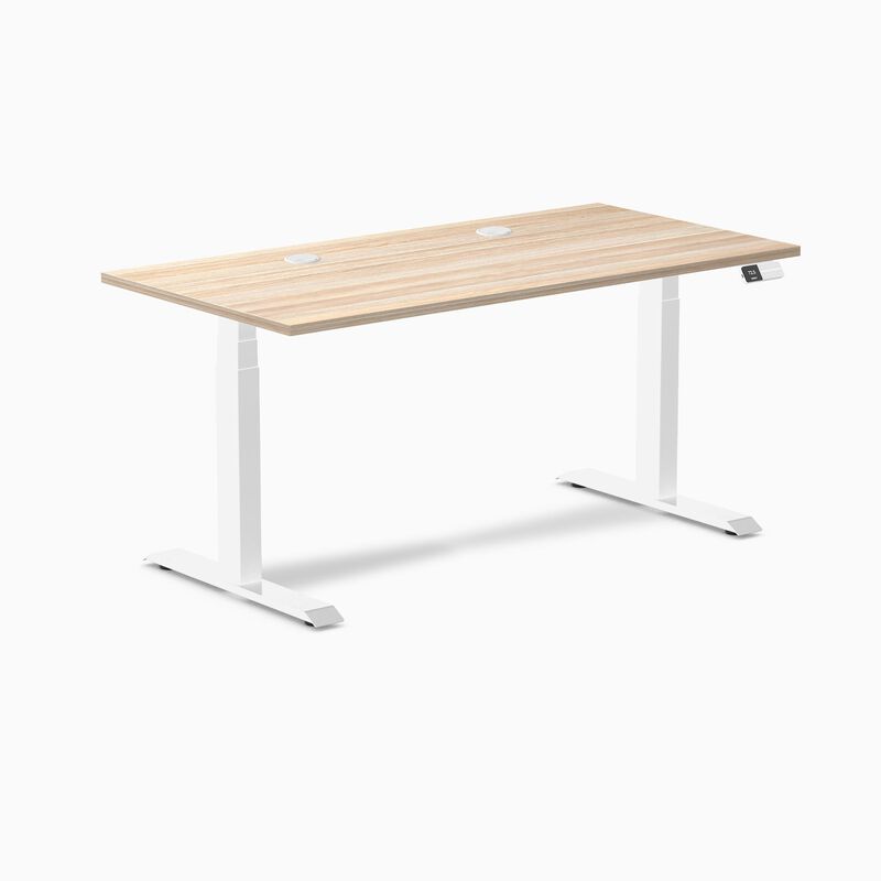 Desky Dual Laminate Sit Stand Desk image number 0