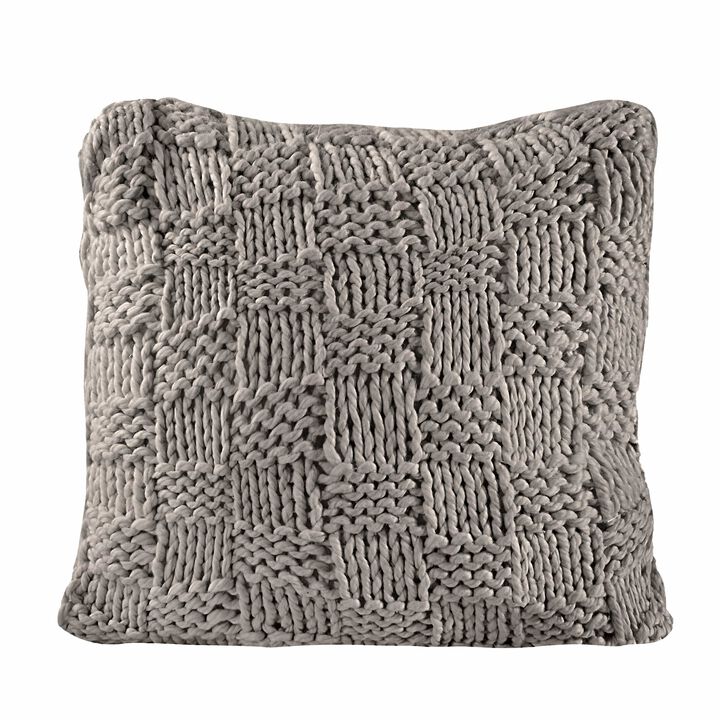 Chess Knit Taupe Euro Sham