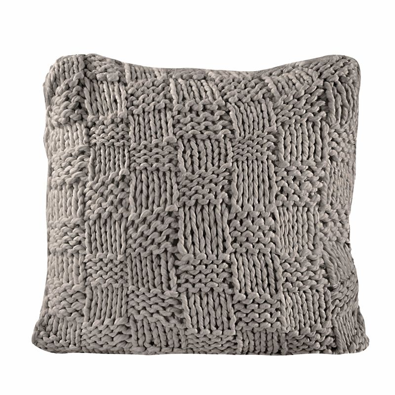 Chess Knit Taupe Euro Sham image number 0