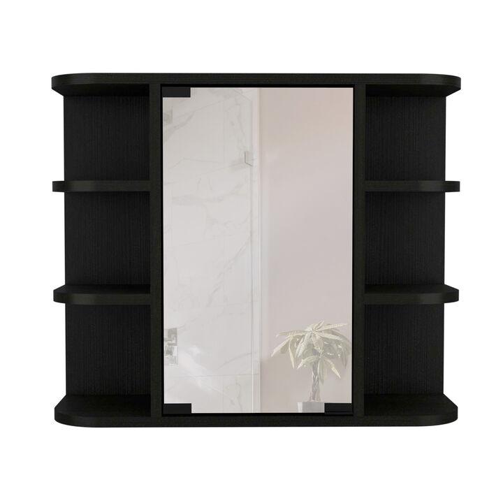 Wall Mounted Bathroom Cabinet with 6 Shelves for Organized Storage