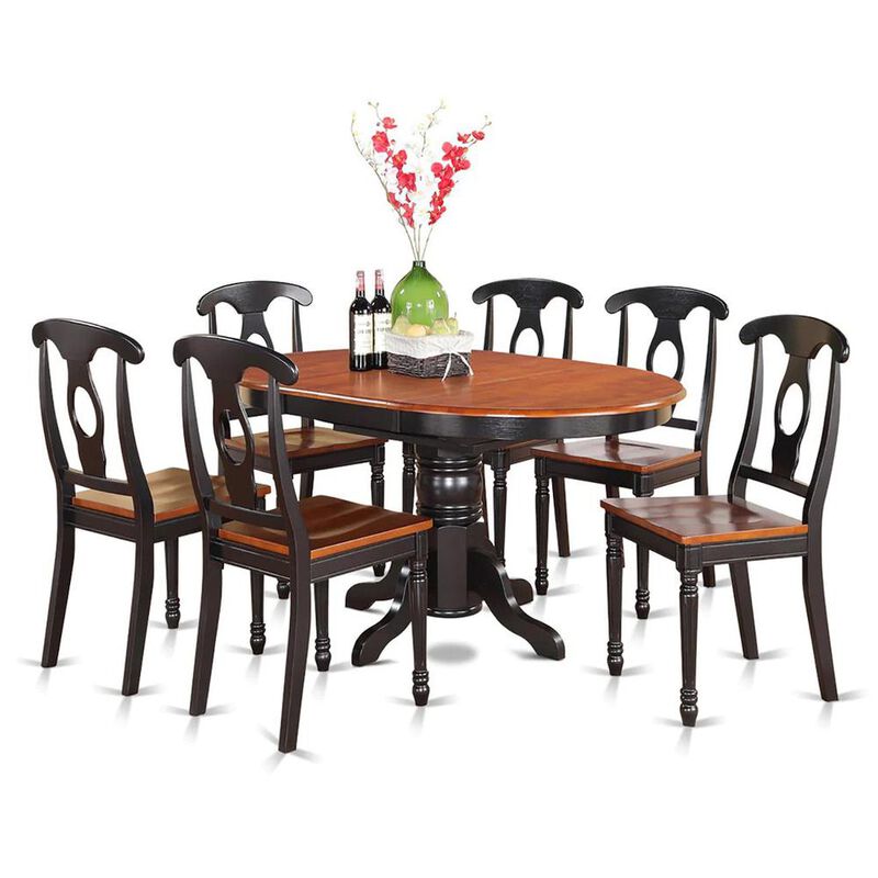 7 Pc Dining room set-Oval Dining Table and 6 Dining Chairs