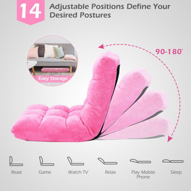 Hivvago 14-Position Adjustable Cushioned Floor Chair