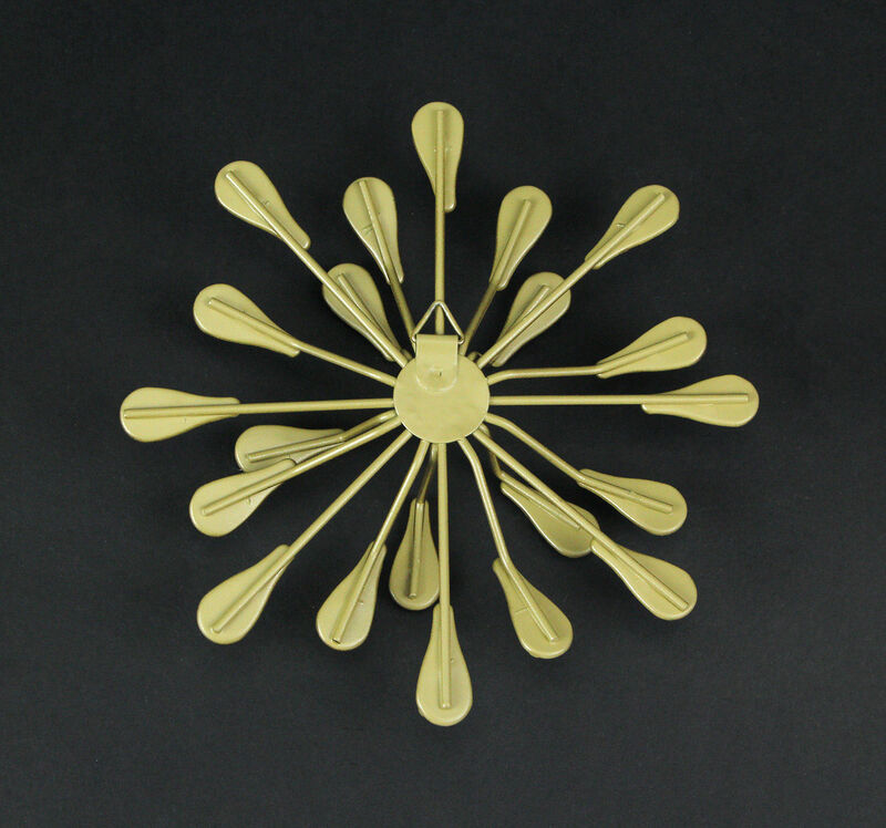 Set of 6 Gold Finish Crystal Jeweled Rhinestone Starburst Metal Wall Hangings image number 5