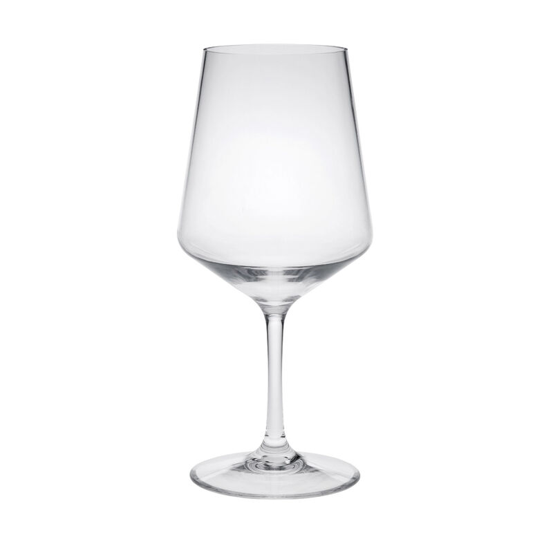 HomeRoots Set of Four Clear Tritan Plastic Stemmed All Purpose Wine Glasses image number 2
