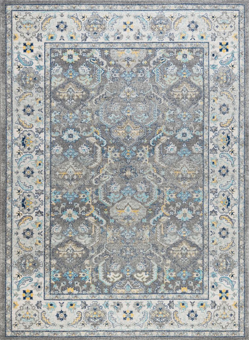 Pasargad Home Turkish Chelsea Grey Area Rug- 7' 9'' X  9' 6'' image number 0
