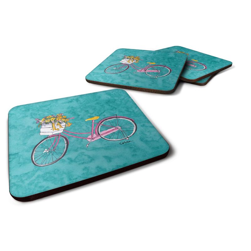 Caroline's Treasures 8765FC Welcome to the Trailer Foam Coasters (Set of 4), 3.5 H x 3.5 W, Multicolor