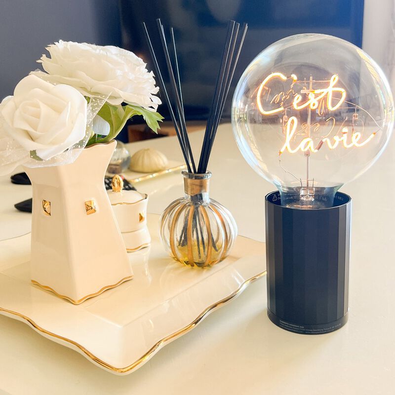 Bulb C'EST LA VIE Amber with Base Table Lamp PORTABLE Pop image number 1
