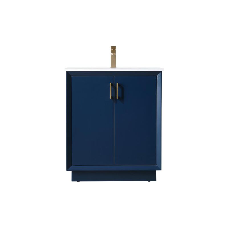 Elegant Kitchen and Bath 30 Inch SIngle Bathroom Vanity In Blue