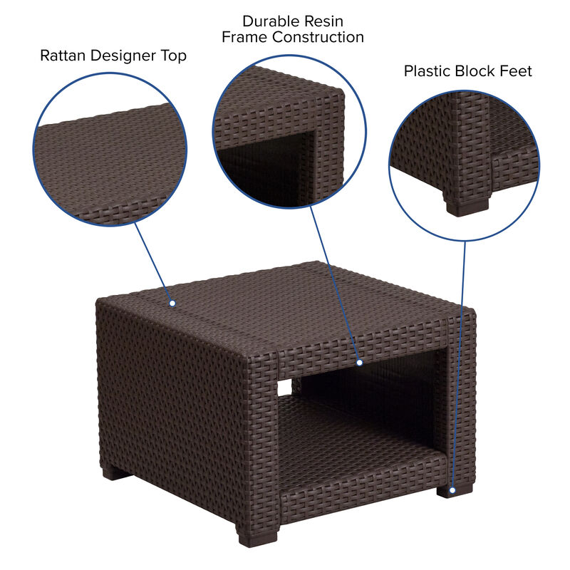 Rattan Patio End Tables