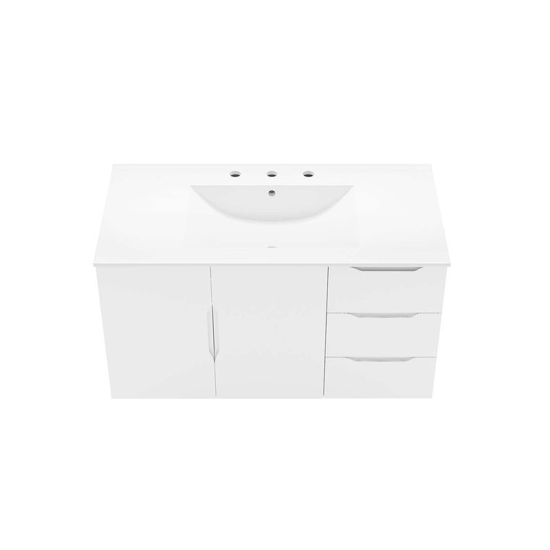 Modway Vitality 36" Bathroom Vanity, 36 Inch, White White