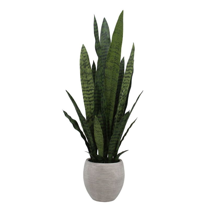 Artificial Snake Plant with Artisan Planter image number 0