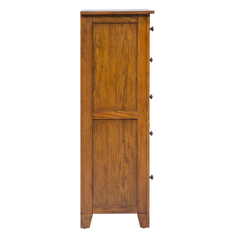 Liberty Furniture Grandpas Cabin 5 Drawer Chest in Aged Oak image number 2