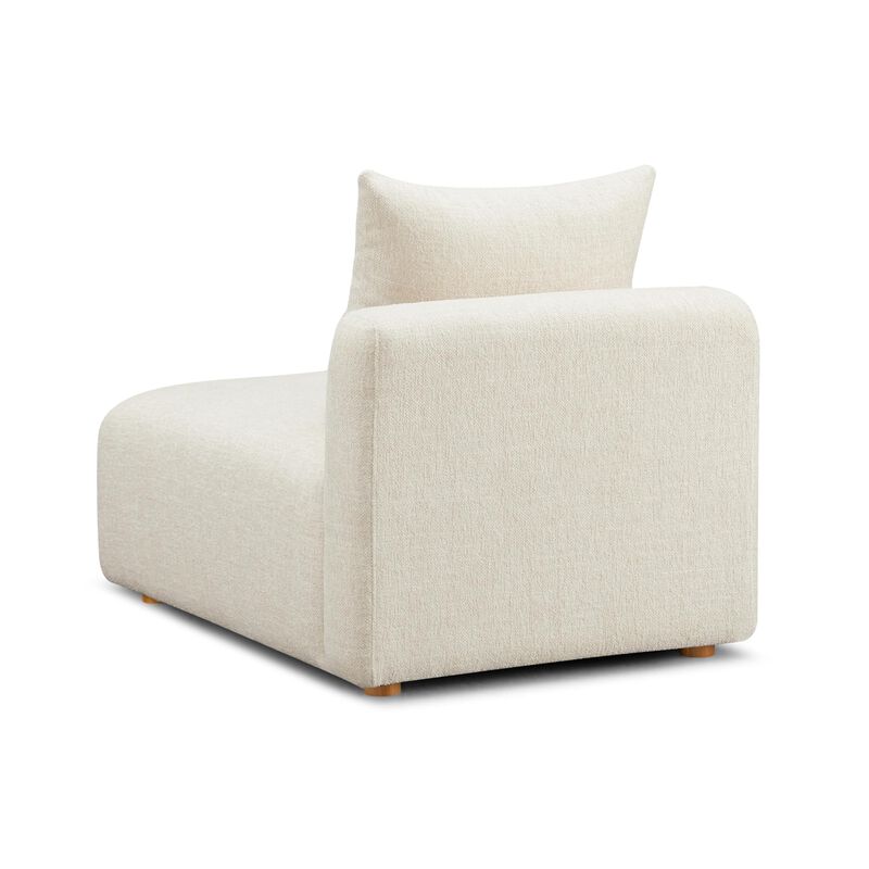 Tov Furniture Hangover Cream Heavy Textured Fabric Modular Armless Chair image number 3