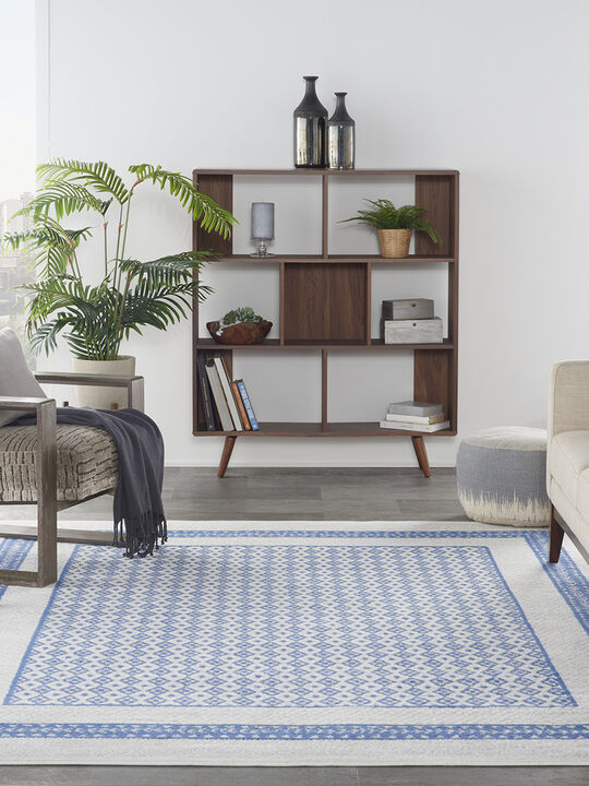 Whimsicle WHS13 Ivory/Blue 8' x 10' Rug