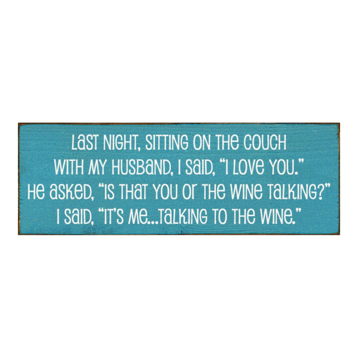 Humorous Wine Quote Wood Sign, Rustic Home Wall Decor for Kitchen Bar and Living Room