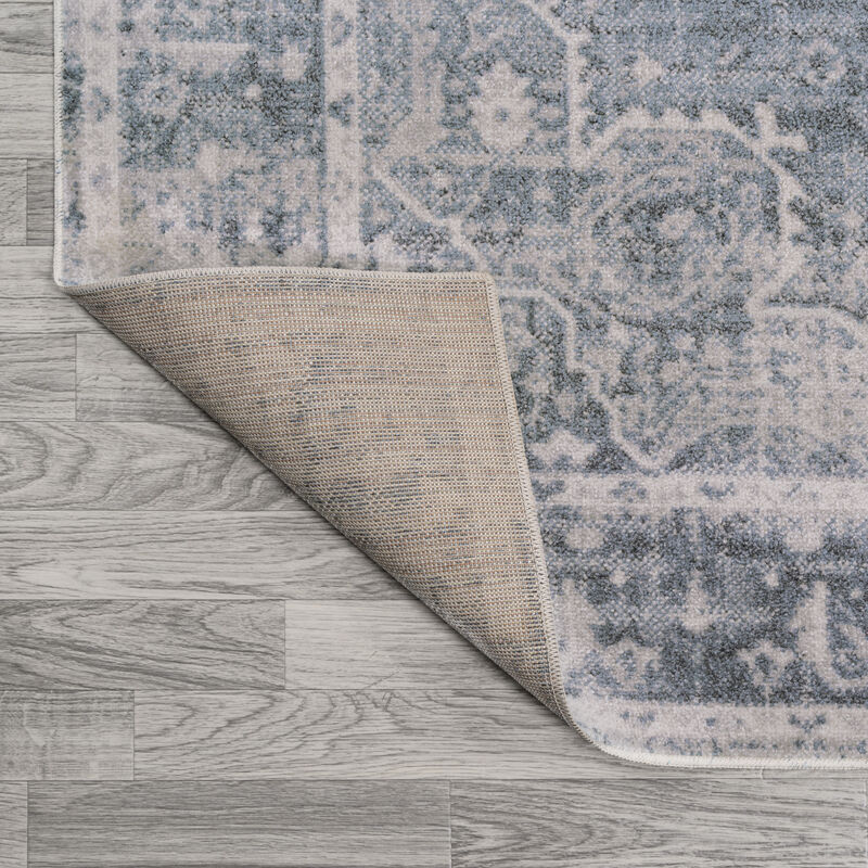 Shaii Global Medallion Low-Pile Machine-Washable Area Rug