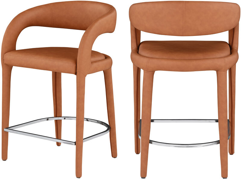 Meridian Furniture Sylvester Vegan Leather Stool
