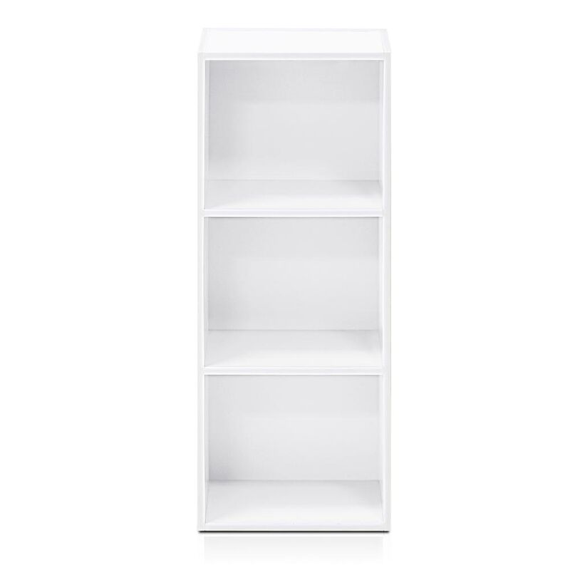Furinno Luder 3-Tier Open Shelf Bookcase, White