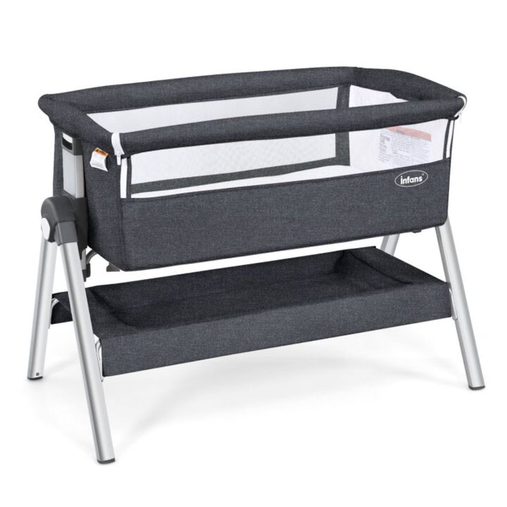 Hivago Portable Baby Bedside Sleeper with Adjustable Heights and Angle
