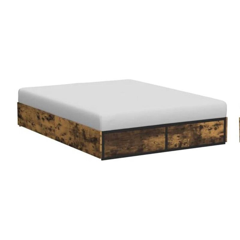 Hivvago Queen Metal Wood Platform Bed Frame with 4 Storage Drawers - 800 lbs Max Weight