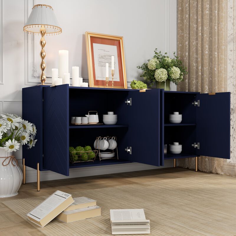 4-Door Accent Cabinet More Large Storage Cabinet