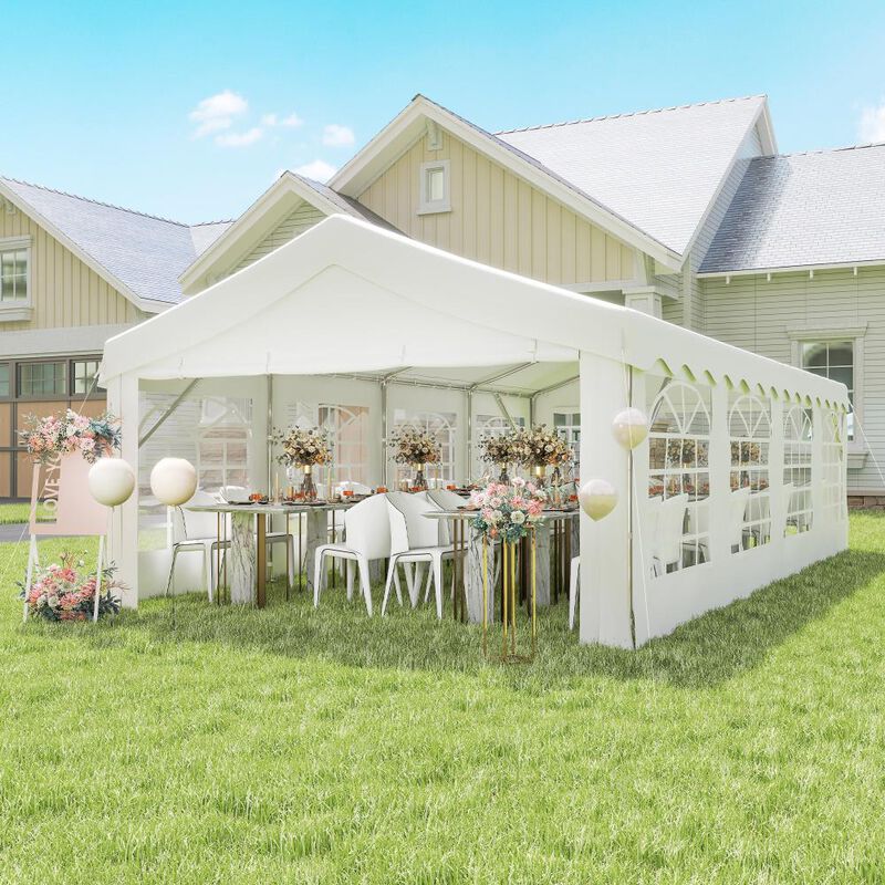 Hivvago Heavy Duty Party Tent 13x26 ft with Removable Sidewalls image number 1