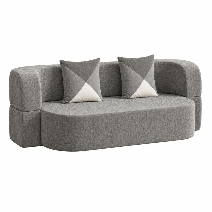 GOODSILO Convertible Eggshell Sleeper Sofa Bed with Plush Upholstery and 33D High Density Foam for Small Space Living Rooms Bedrooms Apartments