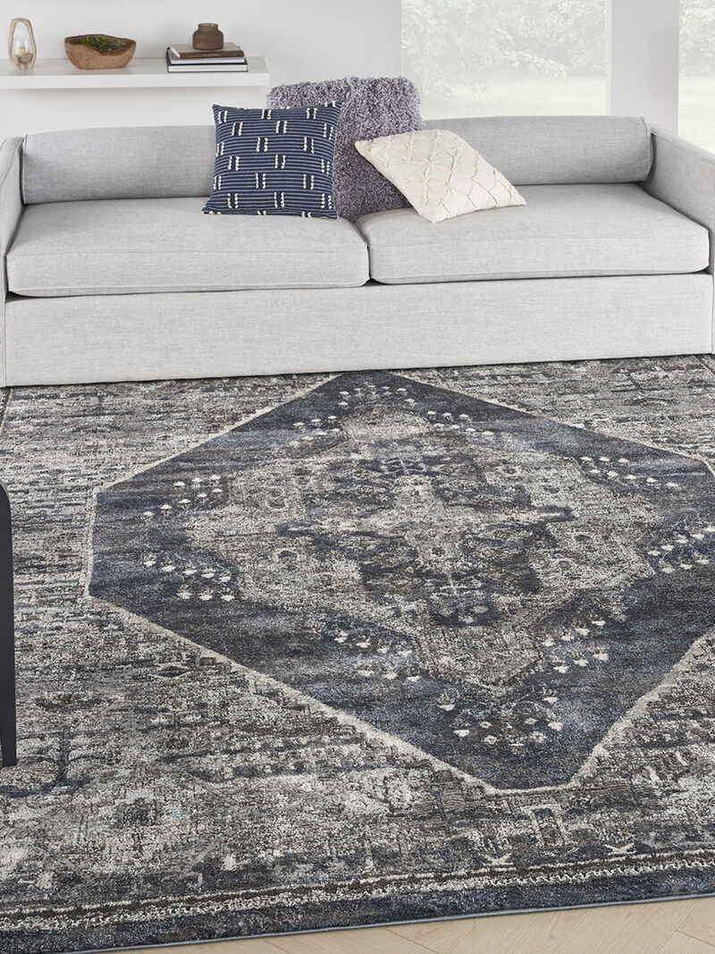 American Manor AMR02 Blue 3'11" x 5'11" Rug