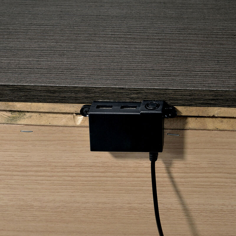 Streamdale Modern Nightstand with Chrome Trim