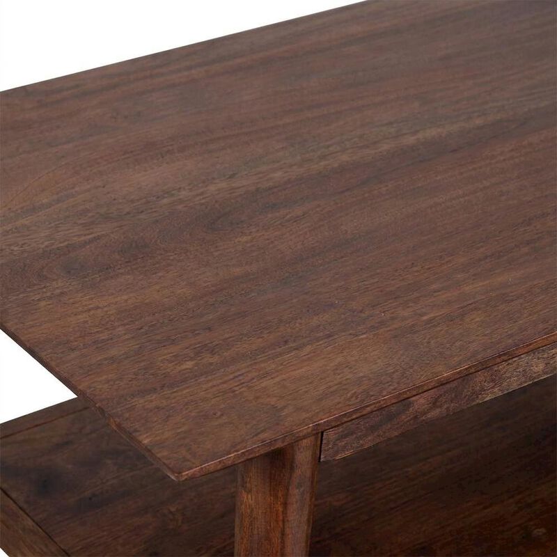 Starlight Canyon Home Solid Acacia Wood Coffee Table with Mid-Century Modern Style for Living Room image number 5